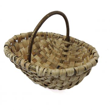 Oak Swill Basket Hazel Handle